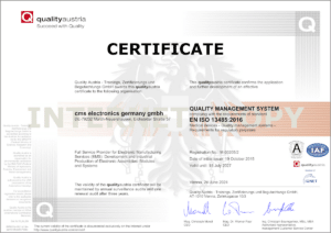 Certificate EN ISO 13485:2016